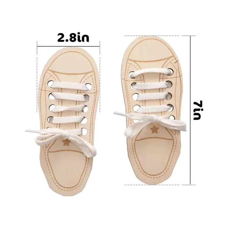 Montessori Wooden Shoelace Toy