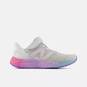 NEW BALANCE KID'S FRESH FOAM ARISHI V4 TOP STRAP GREY RUNNING SHOES