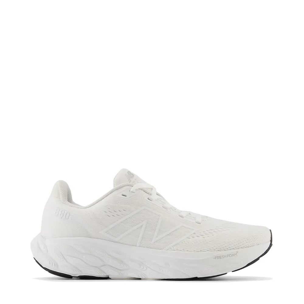 New Balance Women's Fresh Foam X 880v14 in White with Silver Metallic and Sea Salt