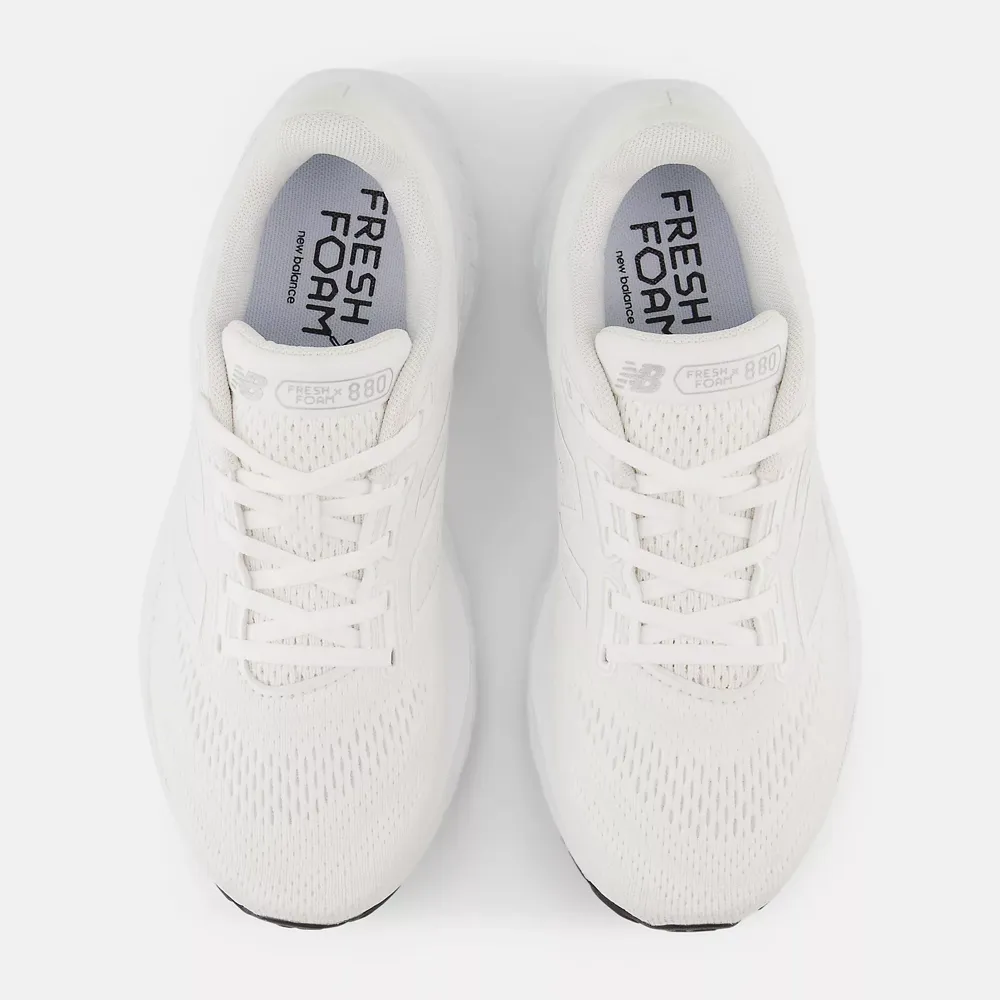 New Balance Women's Fresh Foam X 880v14 in White with Silver Metallic and Sea Salt