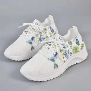 New Fly Woven Mesh Fashion Muffin Bottom Wedge Casual Shoes Women