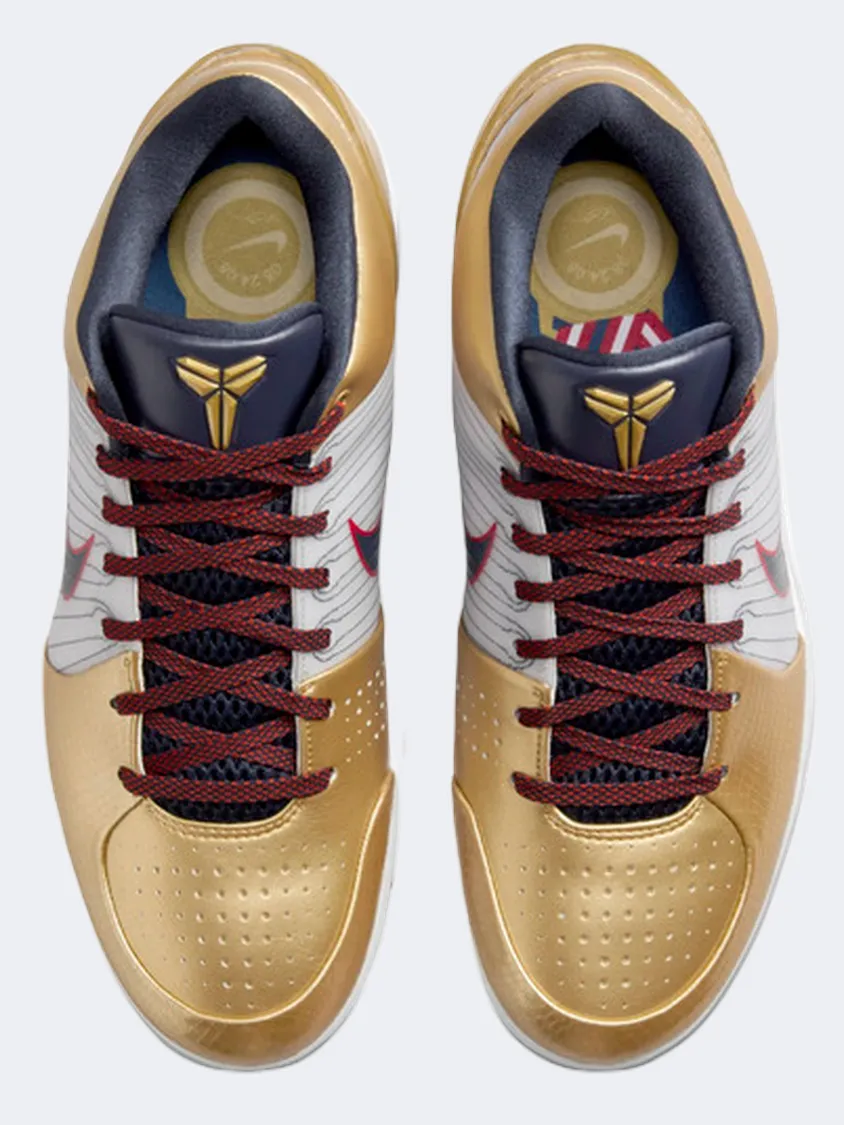 Nike Kobe Iv Protro Men Basketball Shoes Metallic Gold/White