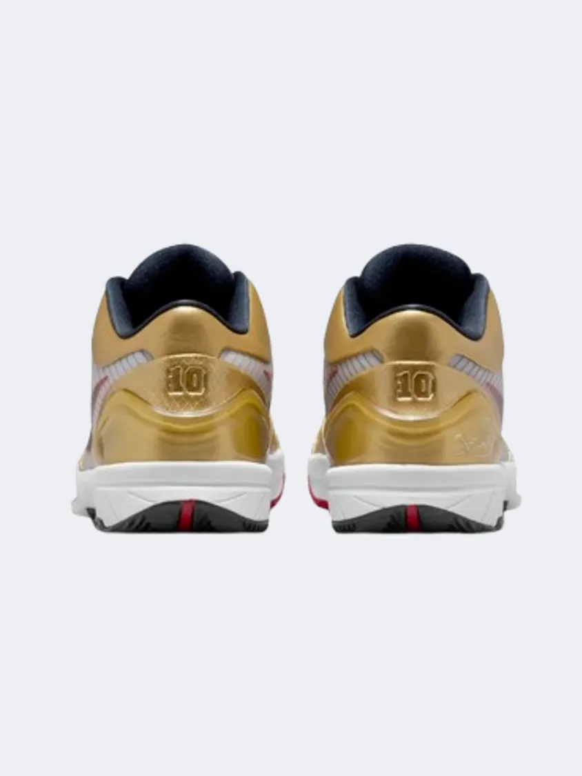 Nike Kobe Iv Protro Men Basketball Shoes Metallic Gold/White