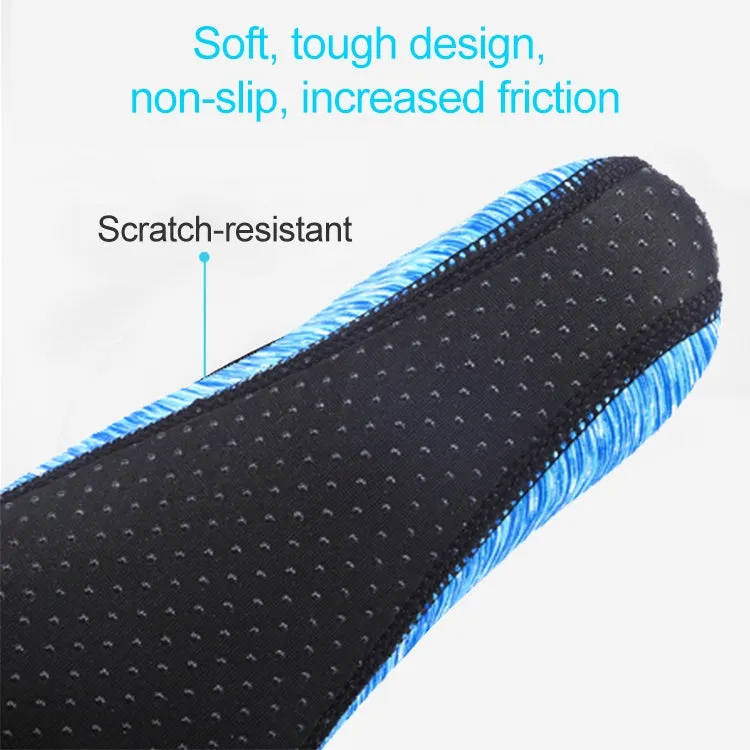 Non-slip Plastic Grain Texture Thick Cloth Sole Printing Diving Shoes and Socks, One Pair, Size:XXXL (Blue Lines)