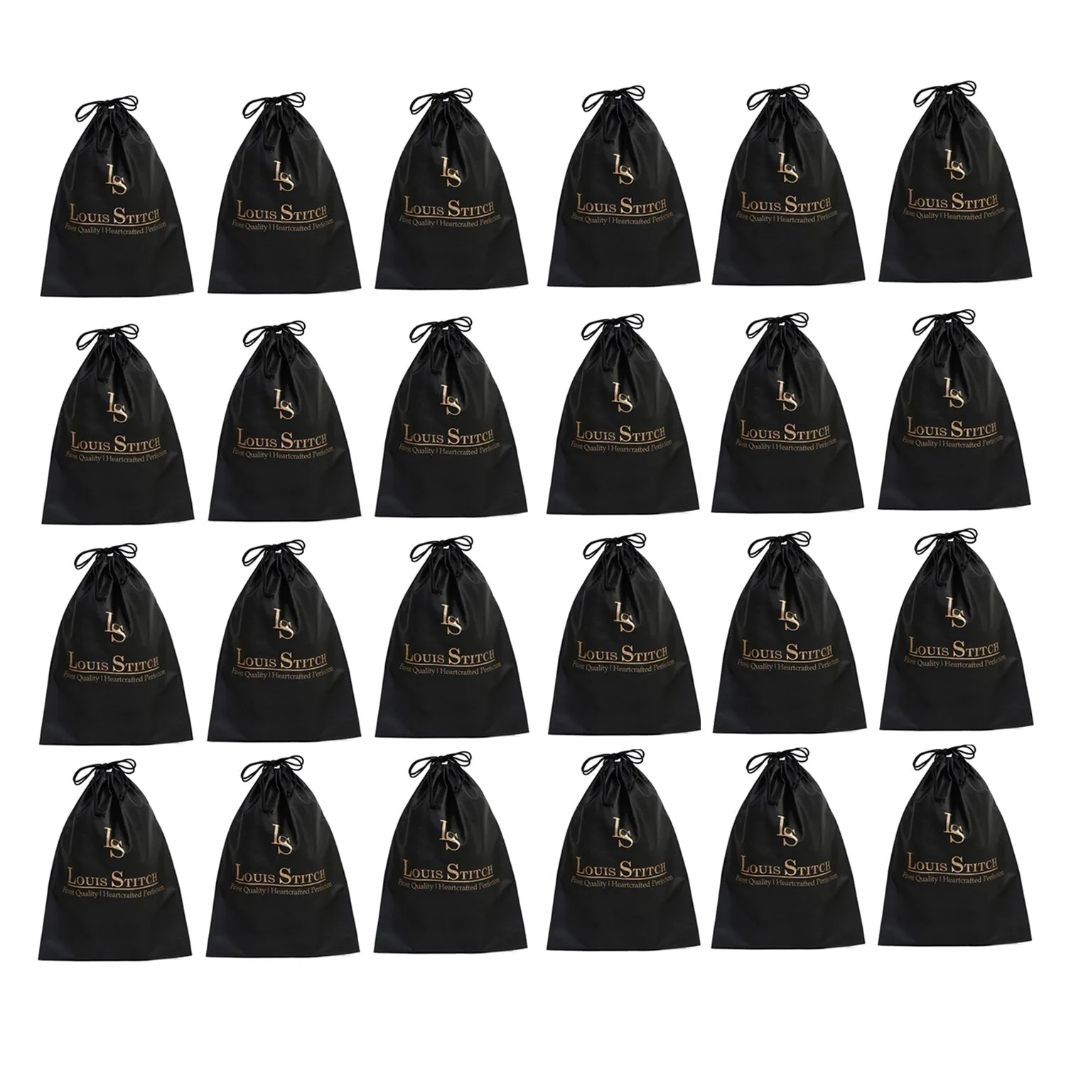 Non Woven Shoe Bag Pack Of  8 Black & Beige Plain - See Thru