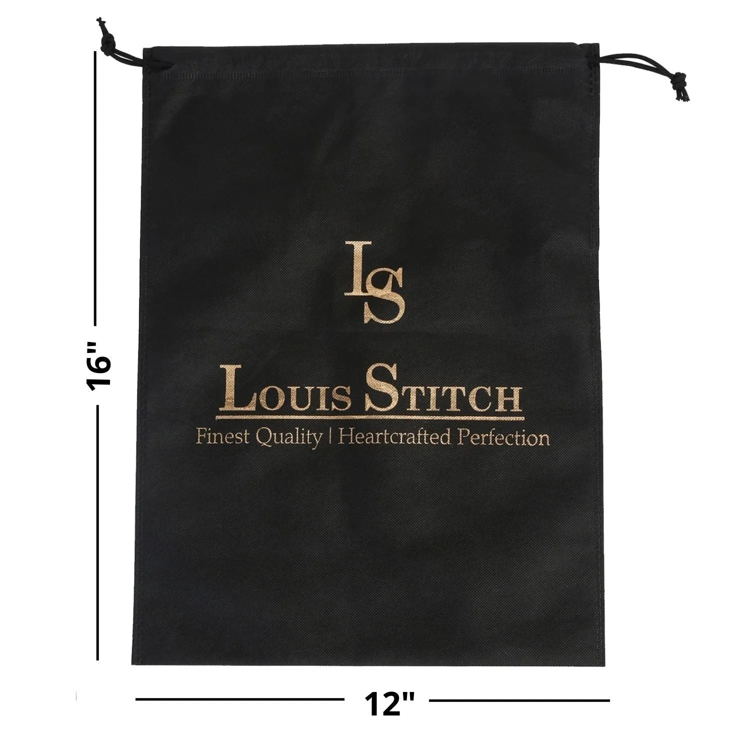 Non Woven Shoe Bag Pack Of  8 Black & Beige Plain - See Thru