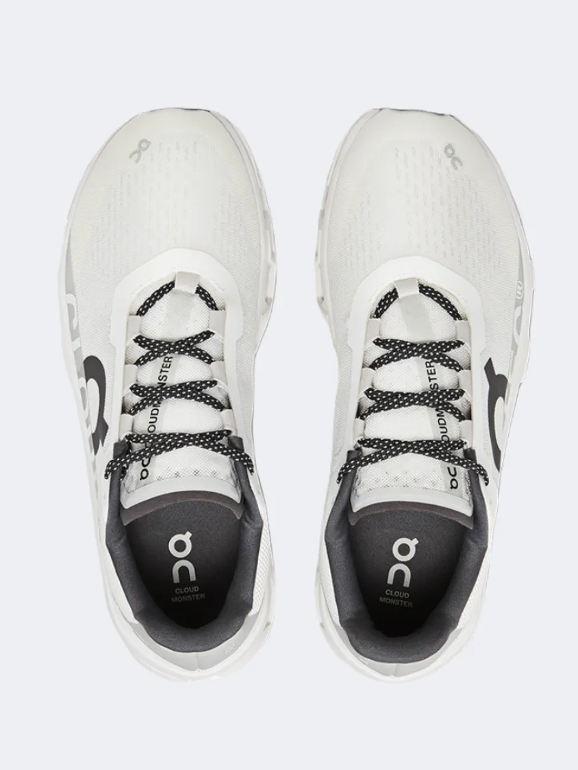 On Cloudmonster 1 Men Running Shoes Undyed White/White