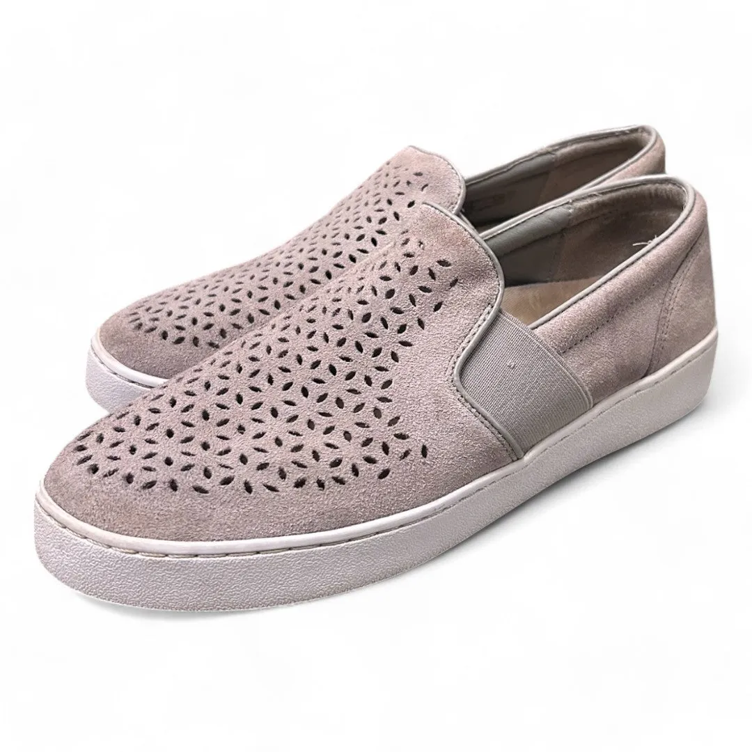 Perforated Slip-On Sneakers Casual Comfort Shoes Gray