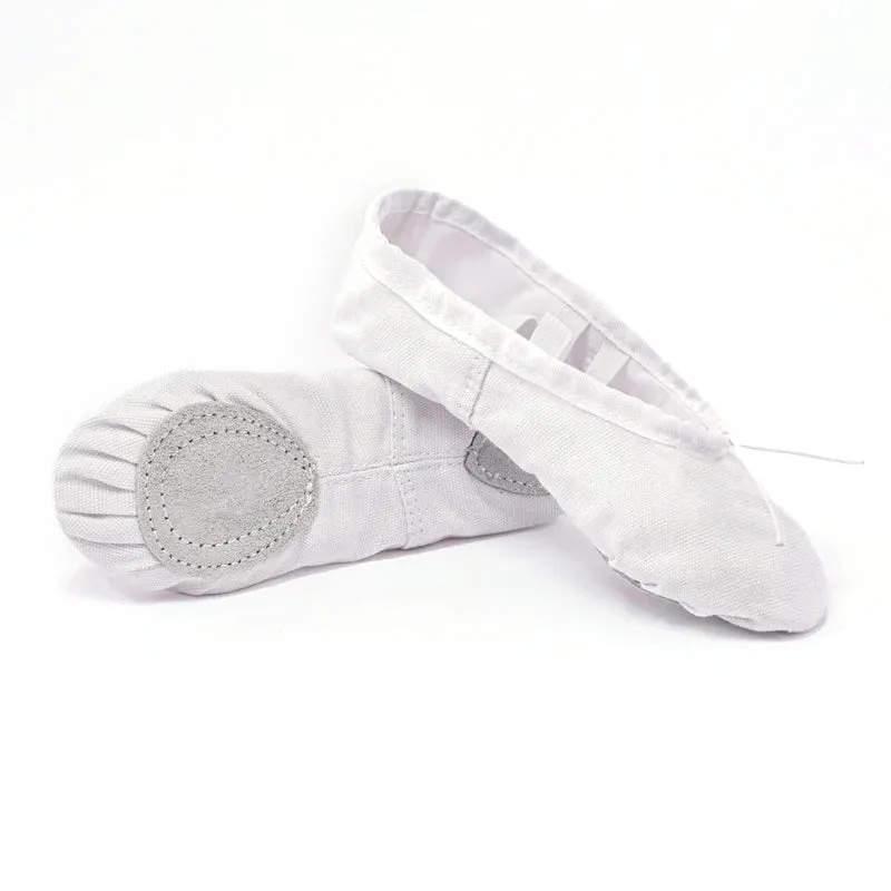 Professional Baby Girls Children Cotton Canvas Soft Ballet Dance Exercise Shoes Gym Ballerina Ballerina