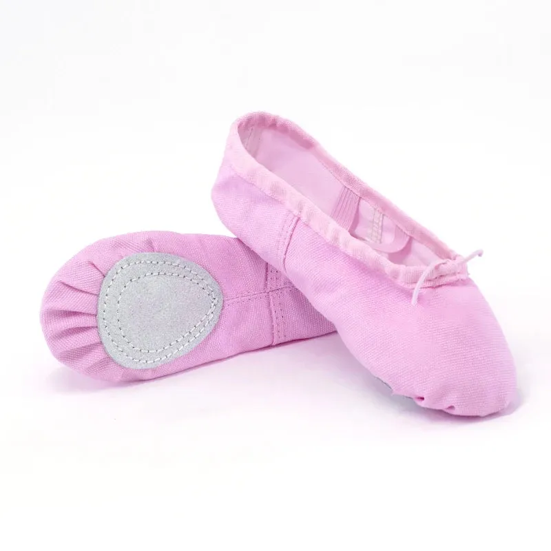 Professional Baby Girls Children Cotton Canvas Soft Ballet Dance Exercise Shoes Gym Ballerina Ballerina