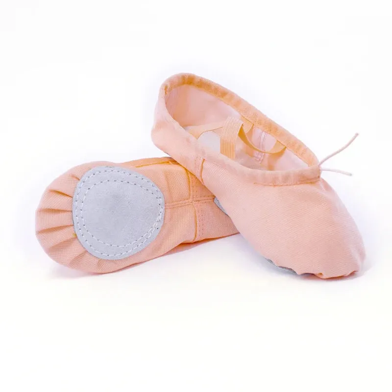 Professional Baby Girls Children Cotton Canvas Soft Ballet Dance Exercise Shoes Gym Ballerina Ballerina