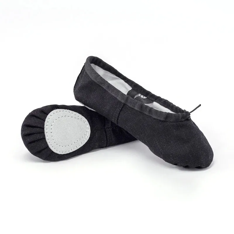 Professional Baby Girls Children Cotton Canvas Soft Ballet Dance Exercise Shoes Gym Ballerina Ballerina