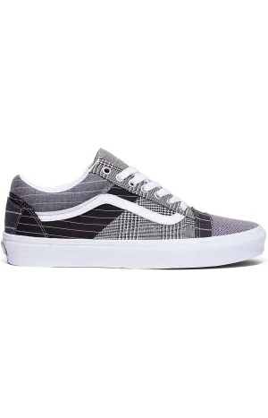 (Q4Phmu) Old Skool Patchwork Shoes   Conference Call Suiting Grey