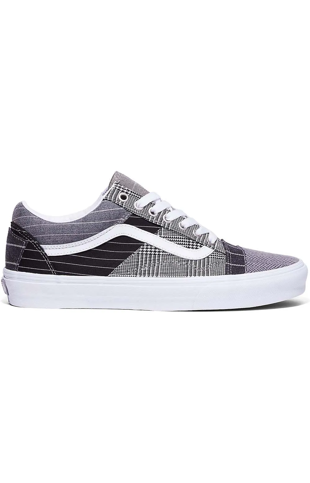 (Q4Phmu) Old Skool Patchwork Shoes   Conference Call Suiting Grey