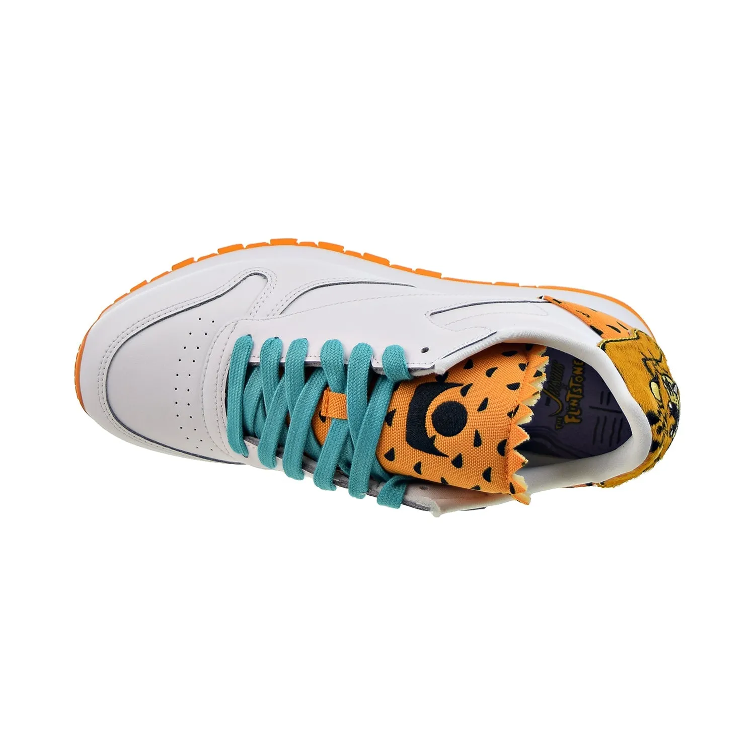 Reebok The Jetsons Meet The Flinstones Classic Leather Men's Shoes White-Orange