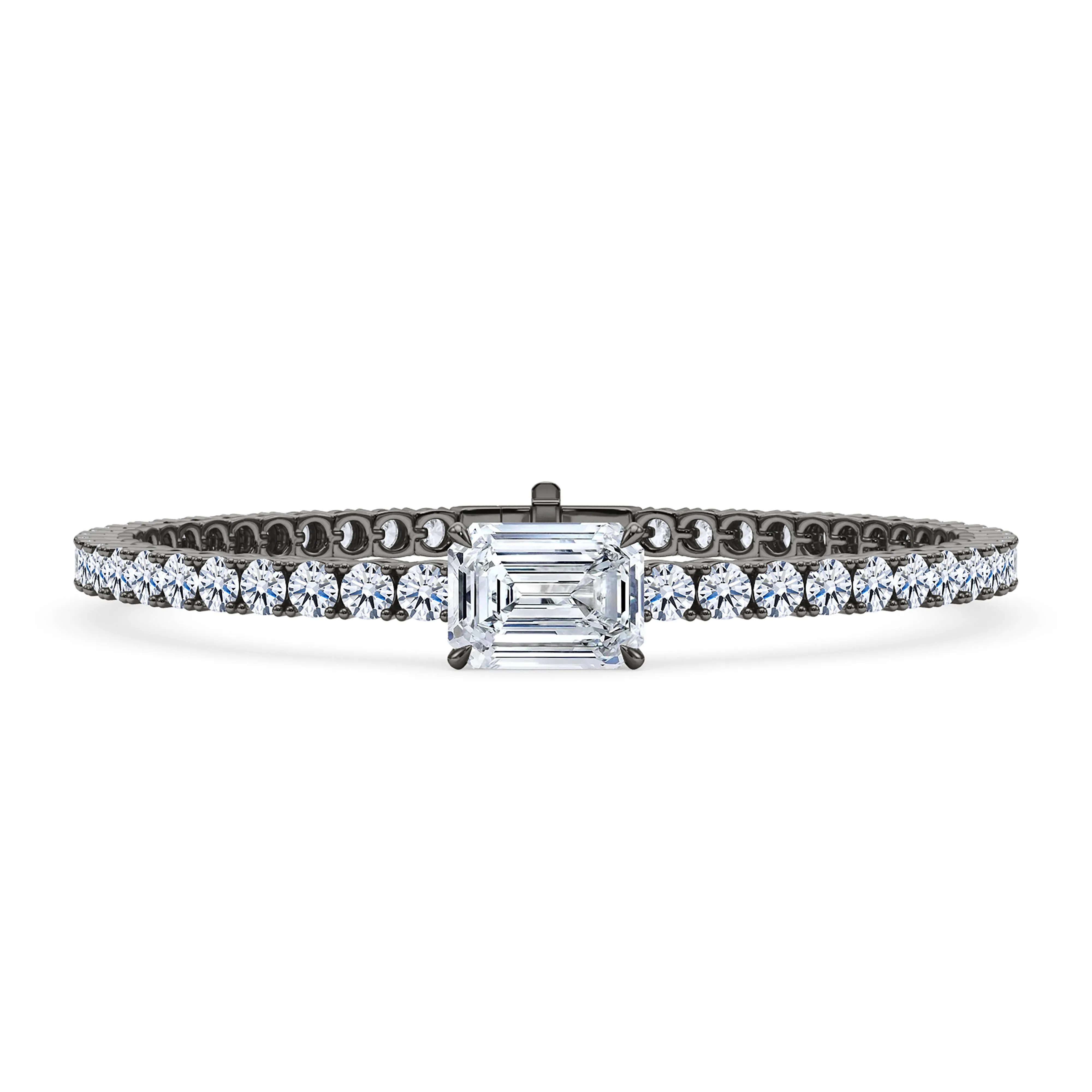 Round Cut Diamond & Birthstone Tennis Bracelet