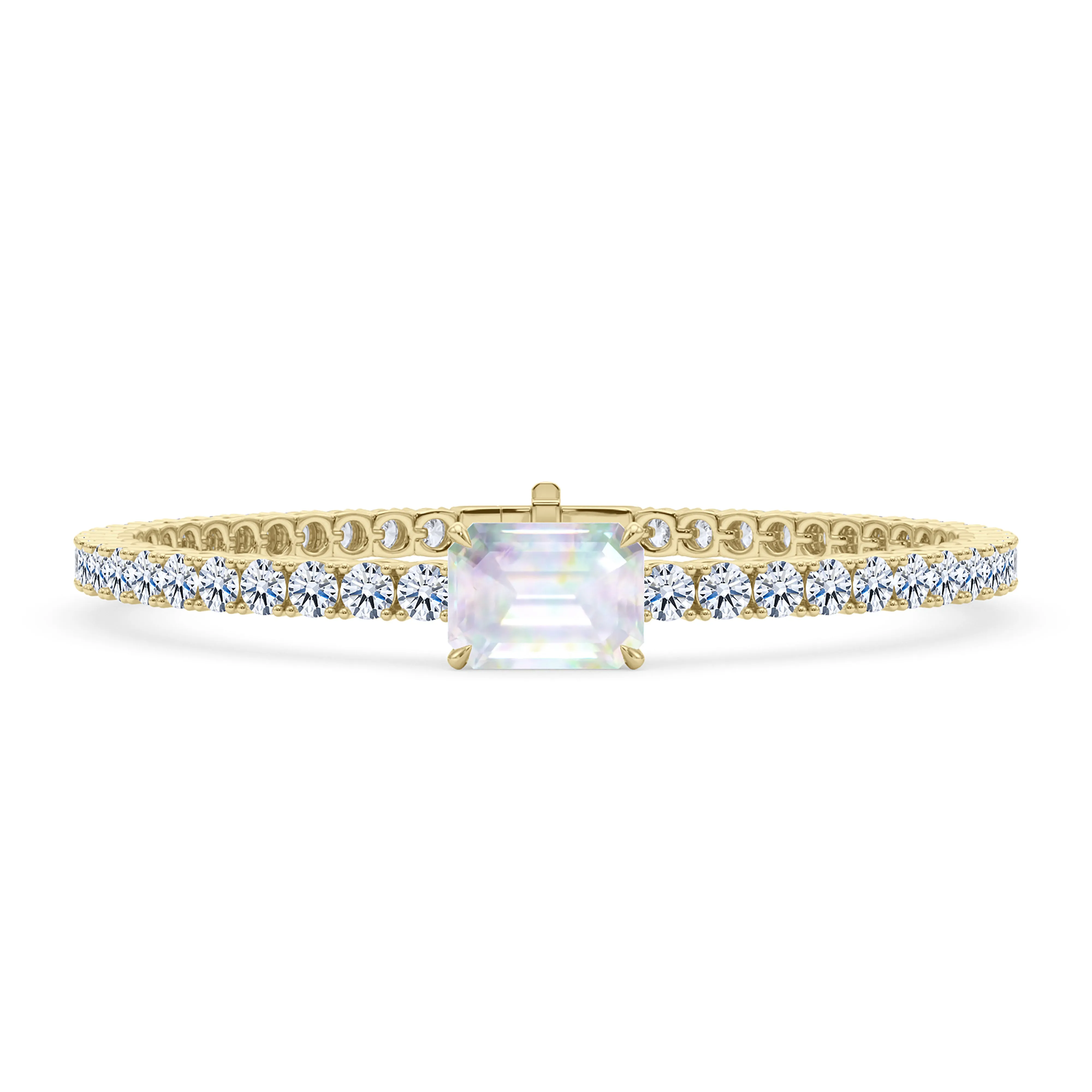 Round Cut Diamond & Birthstone Tennis Bracelet