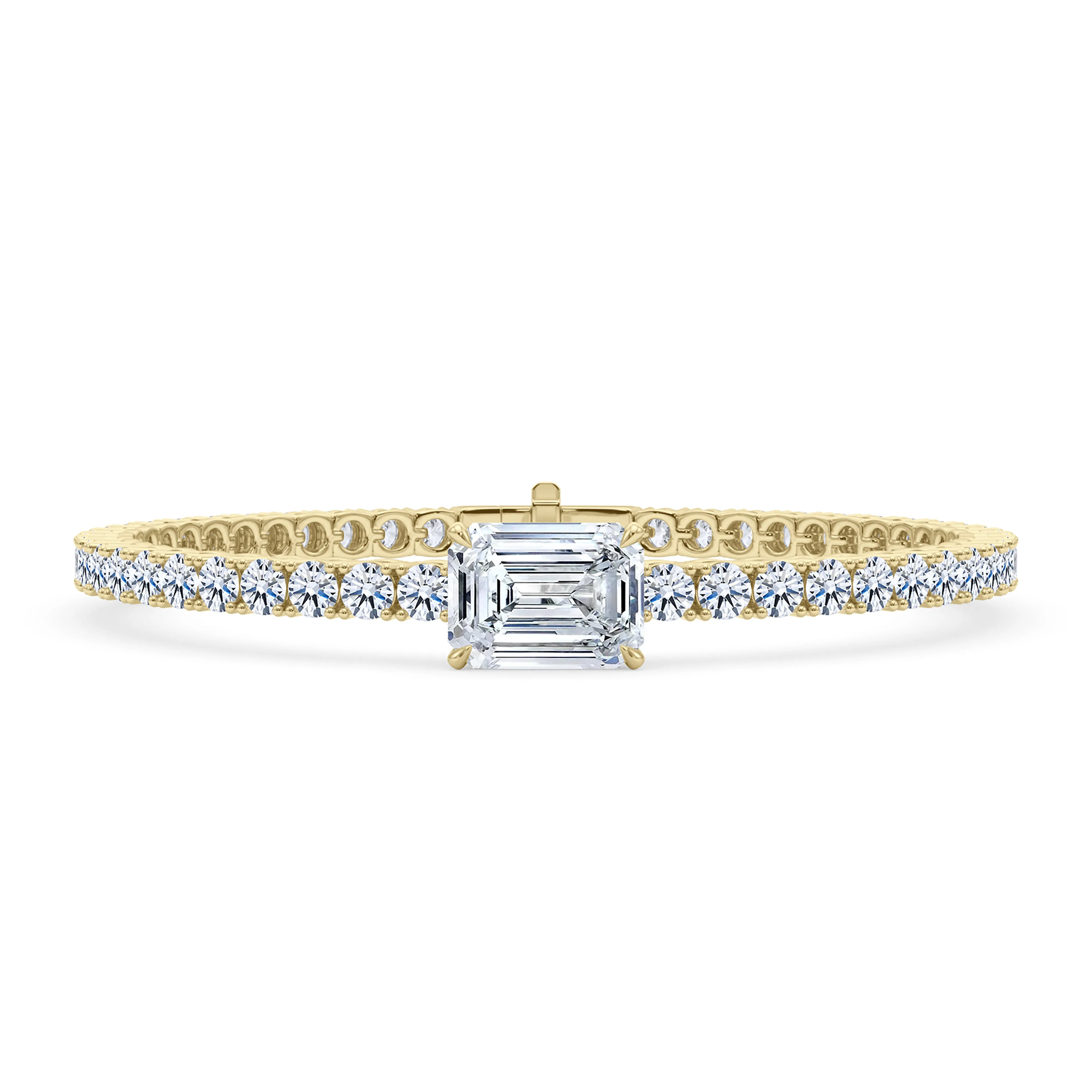 Round Cut Diamond & Birthstone Tennis Bracelet