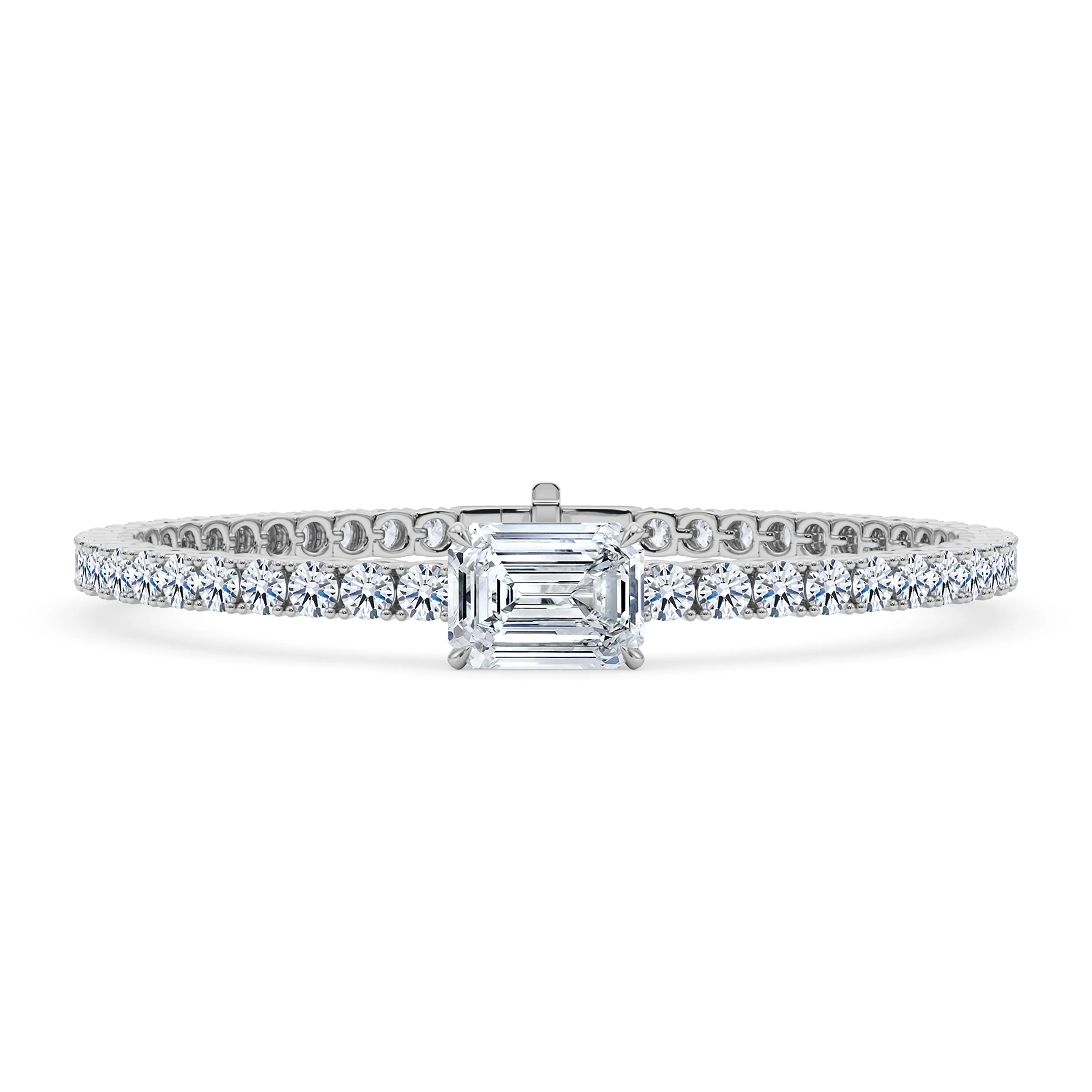 Round Cut Diamond & Birthstone Tennis Bracelet
