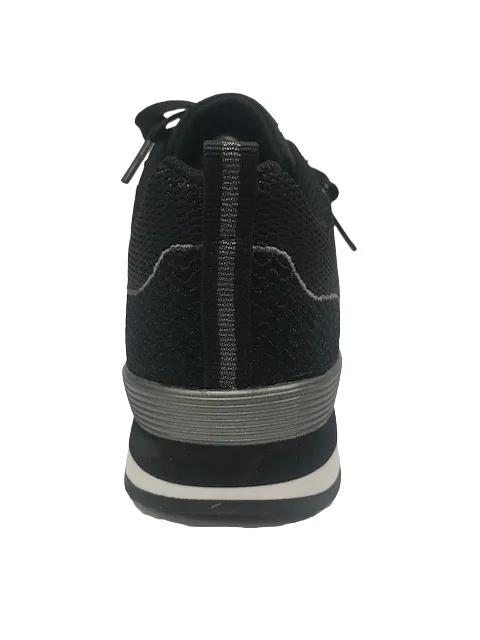 Skechers scarpa sneakers da donna Shimmer Time 117 BLK nero
