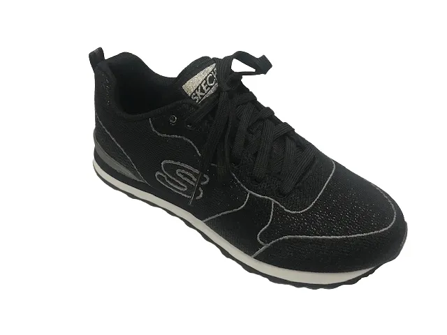 Skechers scarpa sneakers da donna Shimmer Time 117 BLK nero