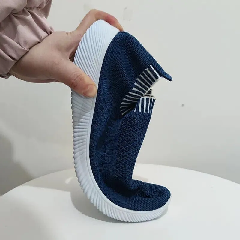 Slip-On Breathable Mesh Sneakers - Lightweight Casual Shoes