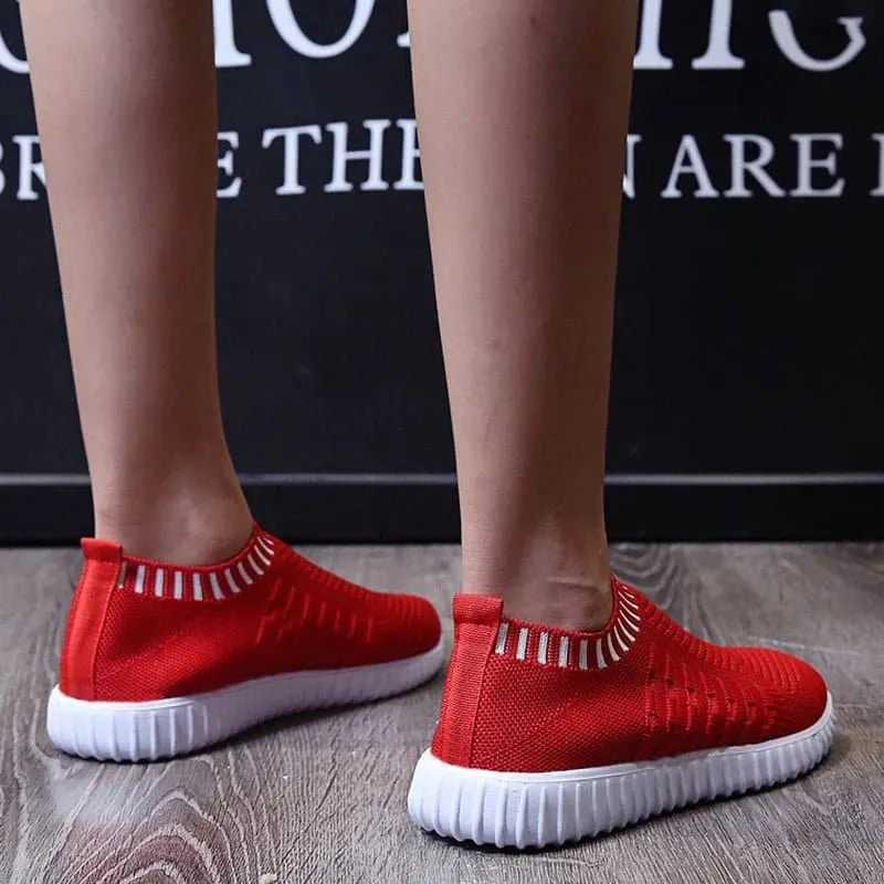 Slip-On Breathable Mesh Sneakers - Lightweight Casual Shoes