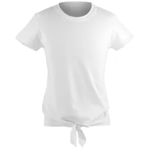 Sofibella Girls UV Colors Short Sleeve Tie Tee - White
