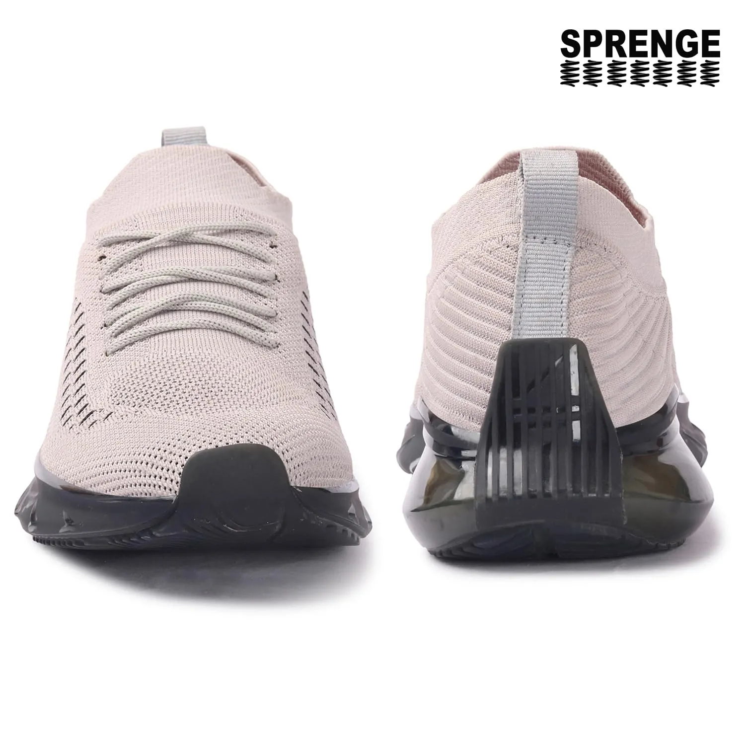 SPRENGE Men's Cosko Sports Running,Walking,Gym,Training Sneaker Lace-Up Shoes for Men's & Boy's (Europe Olive Black, 9)