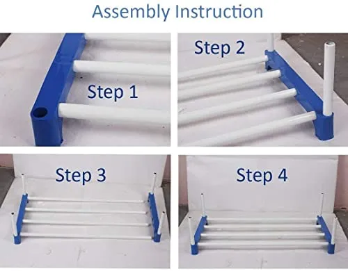 STRONGER STORE Multipurpose portable Plastic rack shoes/books/clothes/toys etc easy to assemble (Plastic 3 shelf Blue)