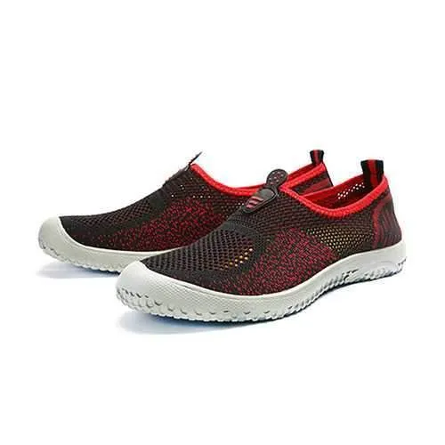 Summer Men Breathable Outdoor Casual Sport Soft Flat Fashion Mesh Athletic Shoes