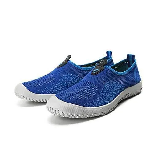 Summer Men Breathable Outdoor Casual Sport Soft Flat Fashion Mesh Athletic Shoes