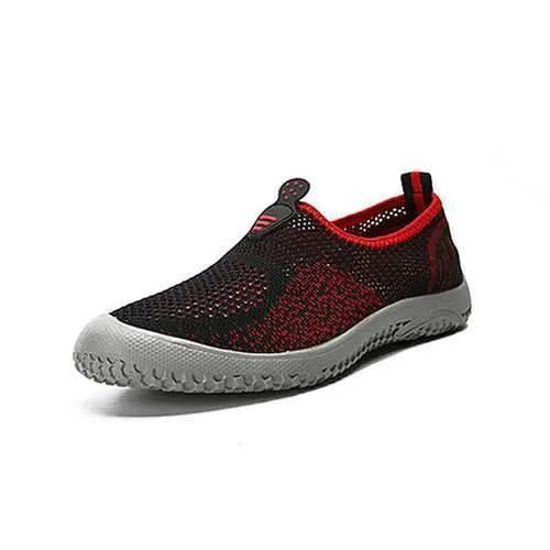 Summer Men Breathable Outdoor Casual Sport Soft Flat Fashion Mesh Athletic Shoes
