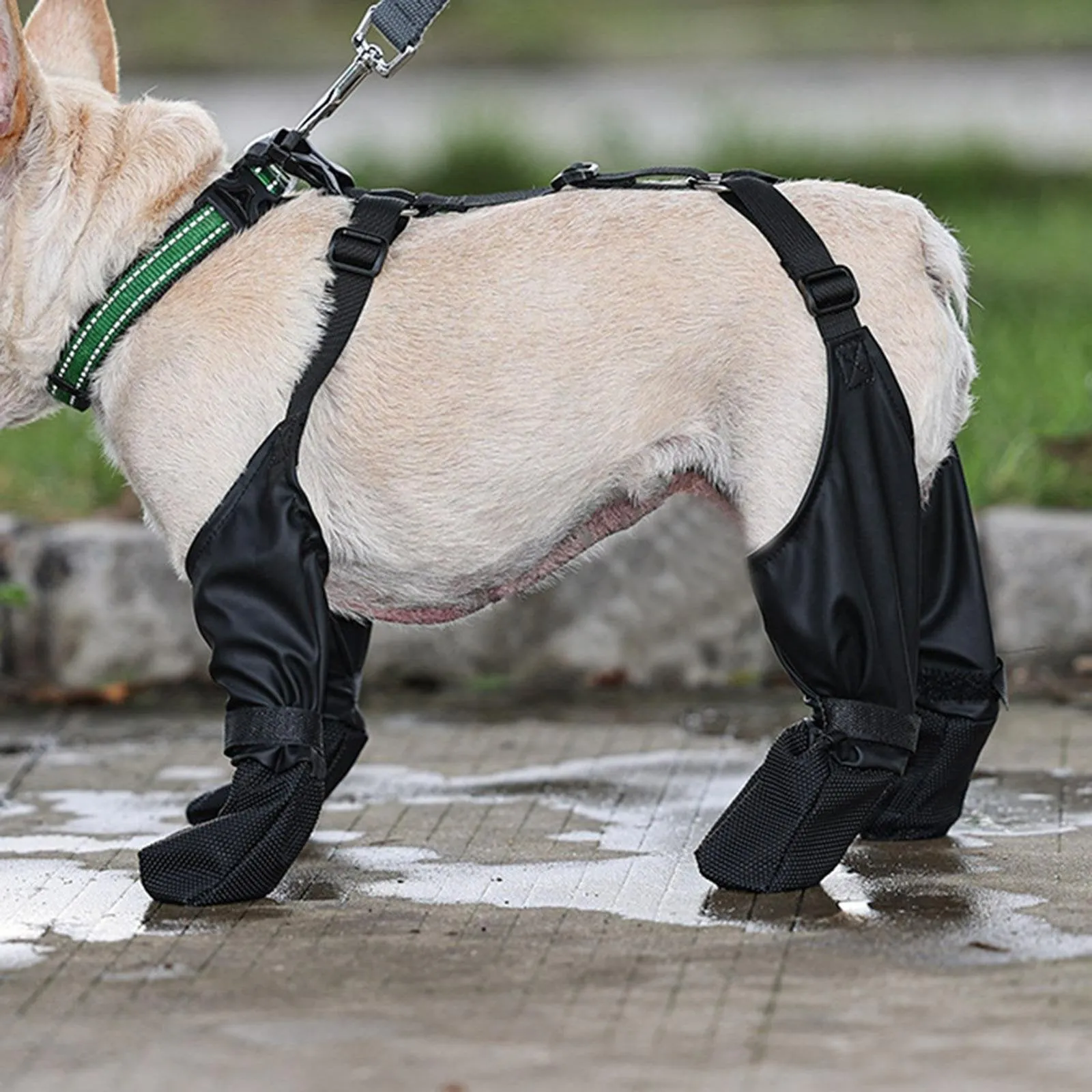 Suspender Dogs Boots - Waterproof Dog Shoes Adjustable Dog Boots Non Slip Breathable