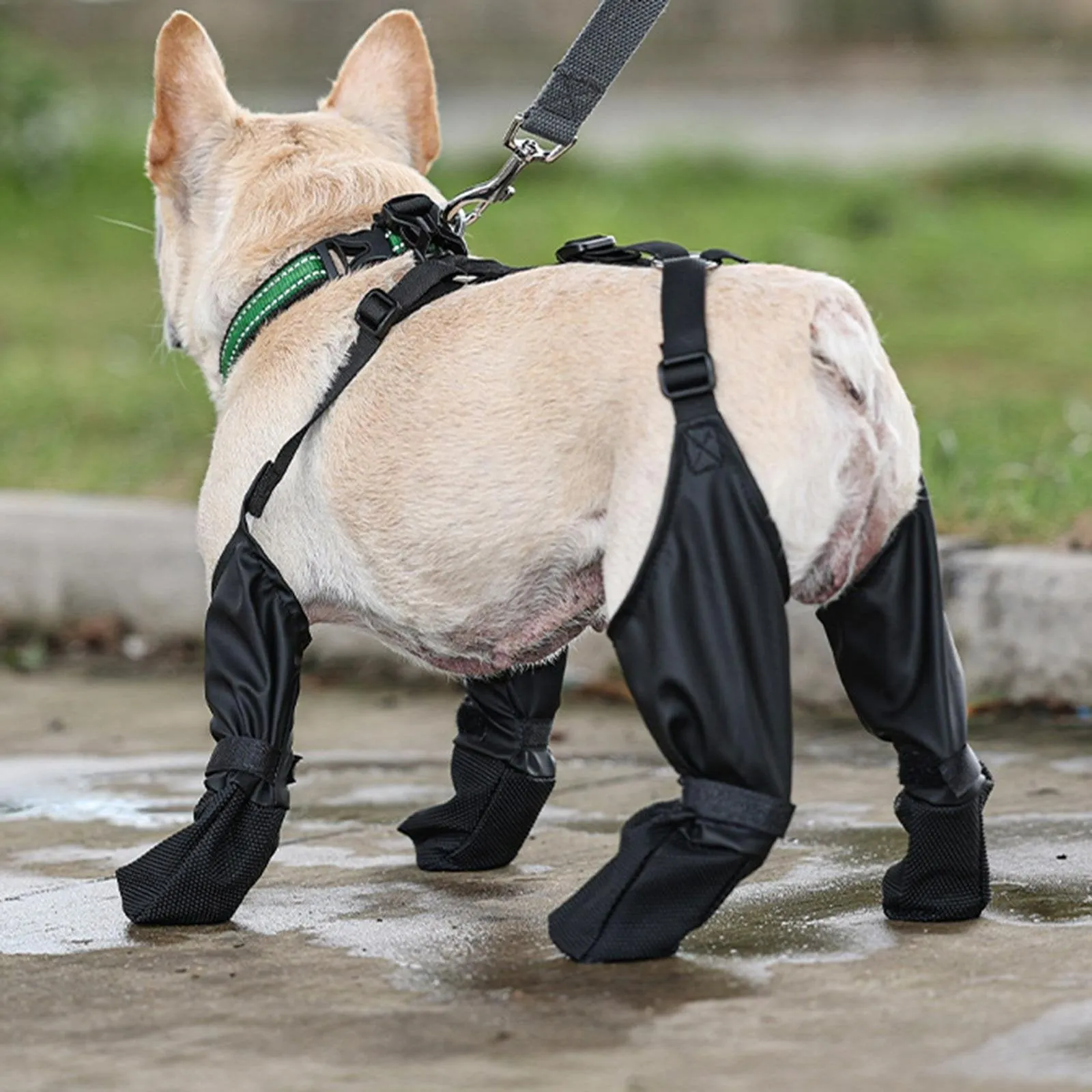 Suspender Dogs Boots - Waterproof Dog Shoes Adjustable Dog Boots Non Slip Breathable