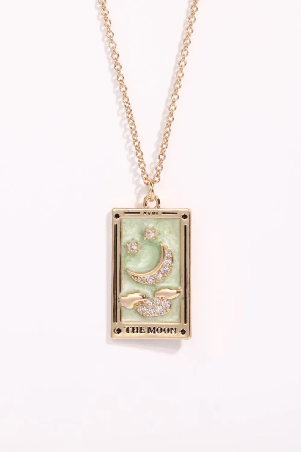 Tarot Card Pendant Stainless Steel Necklace