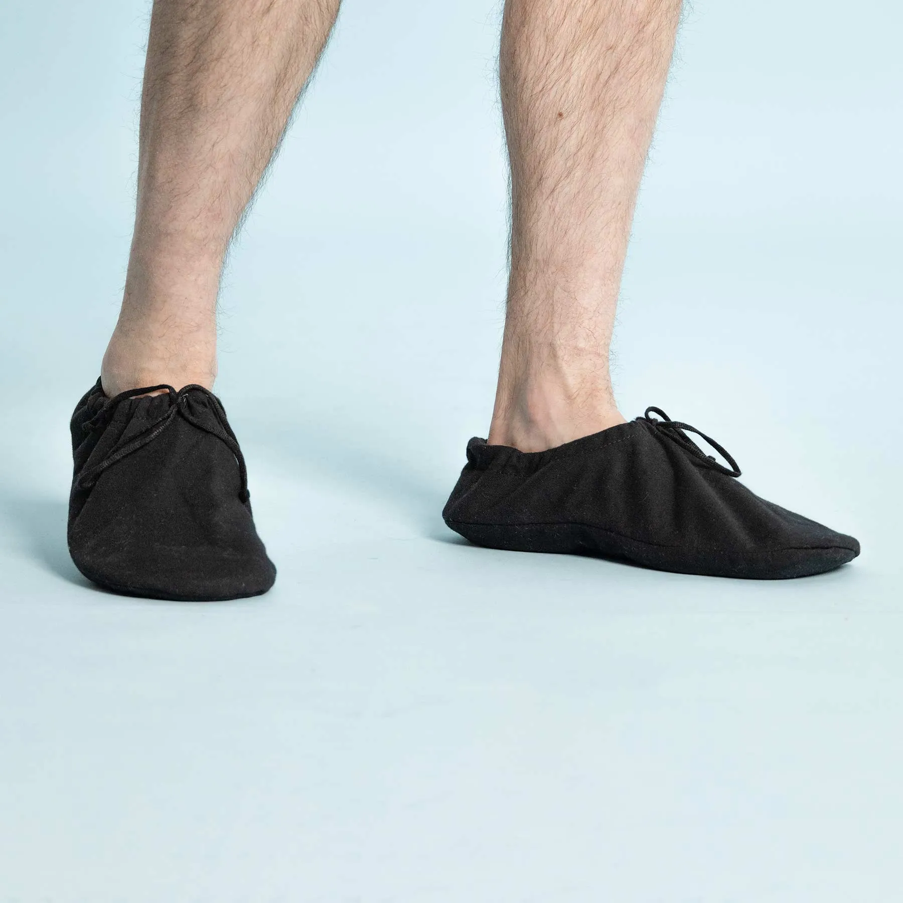 TCHAIKOVSKY Elastic-Free Glue-Free 100% Organic Cotton Fleece House Slippers (100% Biodegradable)