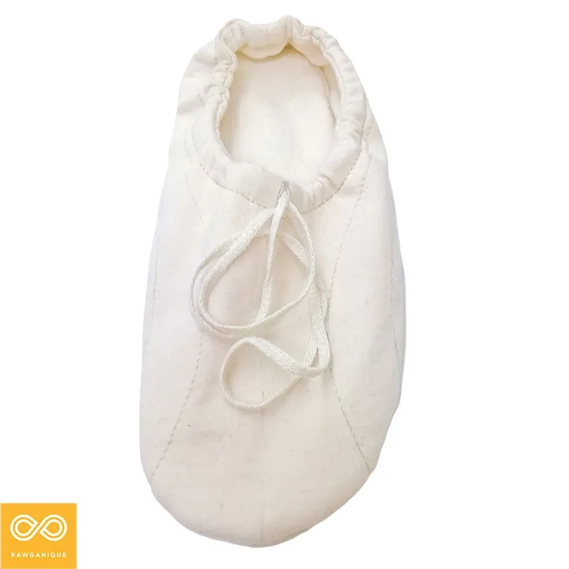 TCHAIKOVSKY Elastic-Free Glue-Free 100% Organic Cotton Fleece House Slippers (100% Biodegradable)