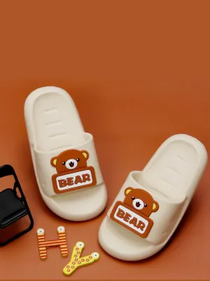 Teddy Bear Applique Slides for Boys