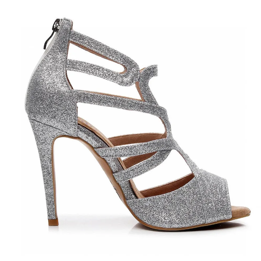 Vera - Cut Out Strappy Open Toe Dance Shoe (Street Sole)