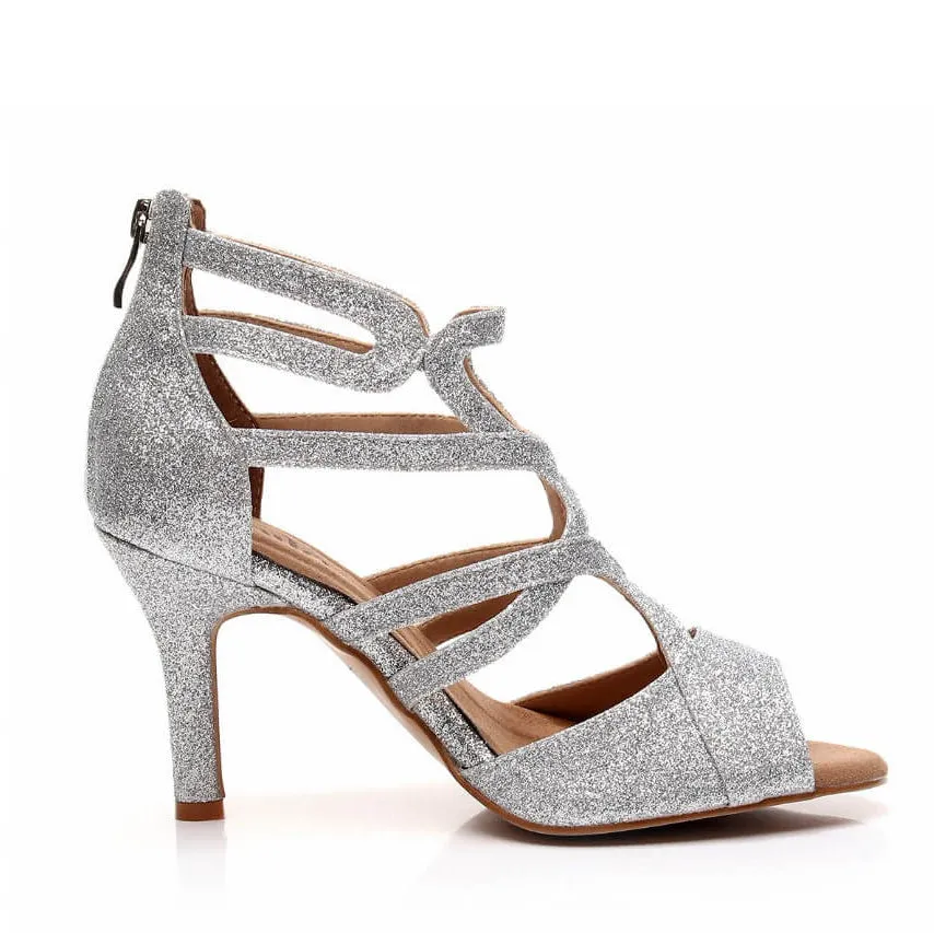 Vera - Cut Out Strappy Open Toe Dance Shoe (Street Sole)