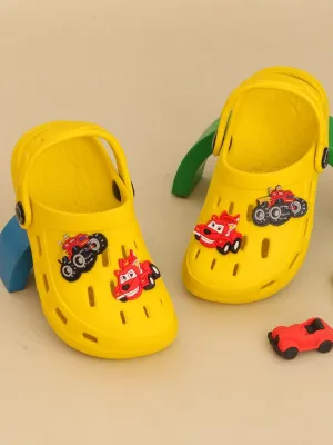 Vibrant Car-Themed Clogs with Fun Cartoon Design for Boys
