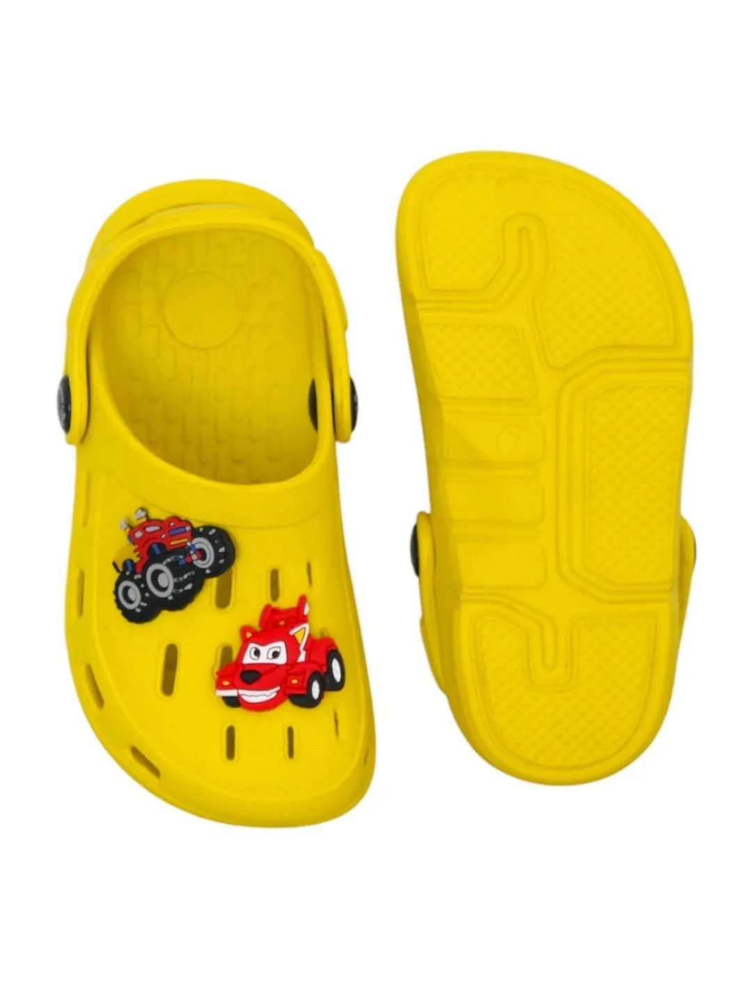 Vibrant Car-Themed Clogs with Fun Cartoon Design for Boys