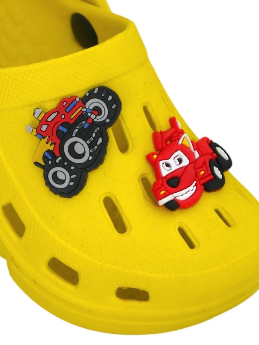 Vibrant Car-Themed Clogs with Fun Cartoon Design for Boys