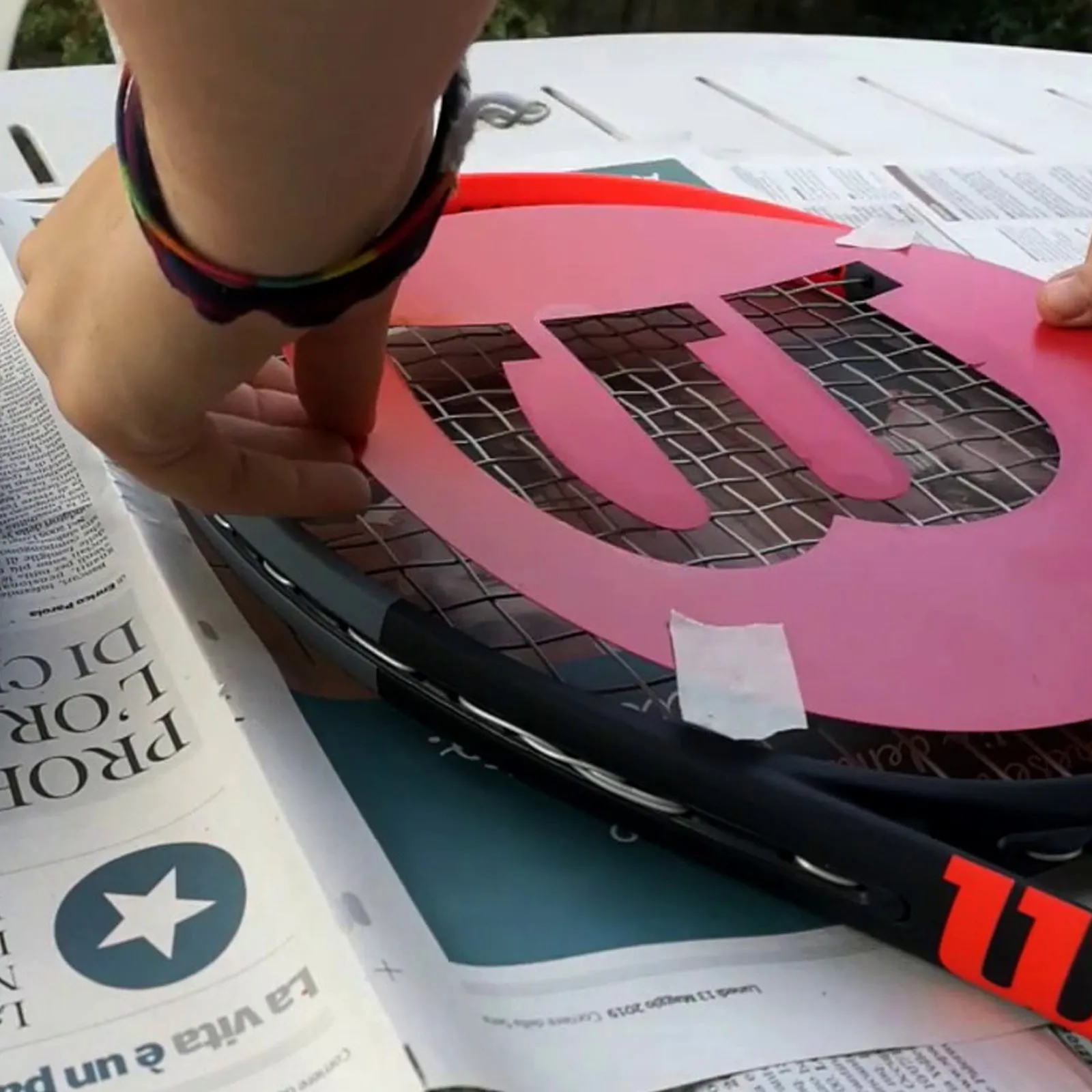 Wilson Racket W Stencil