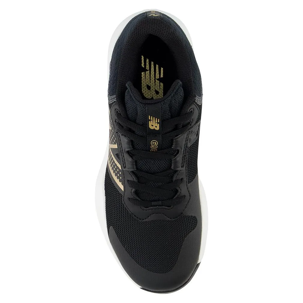 Women's 696v6 D Width Tennis Shoes Black and White