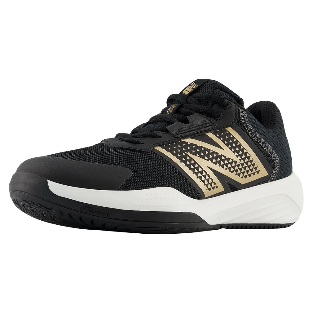 Women's 696v6 D Width Tennis Shoes Black and White
