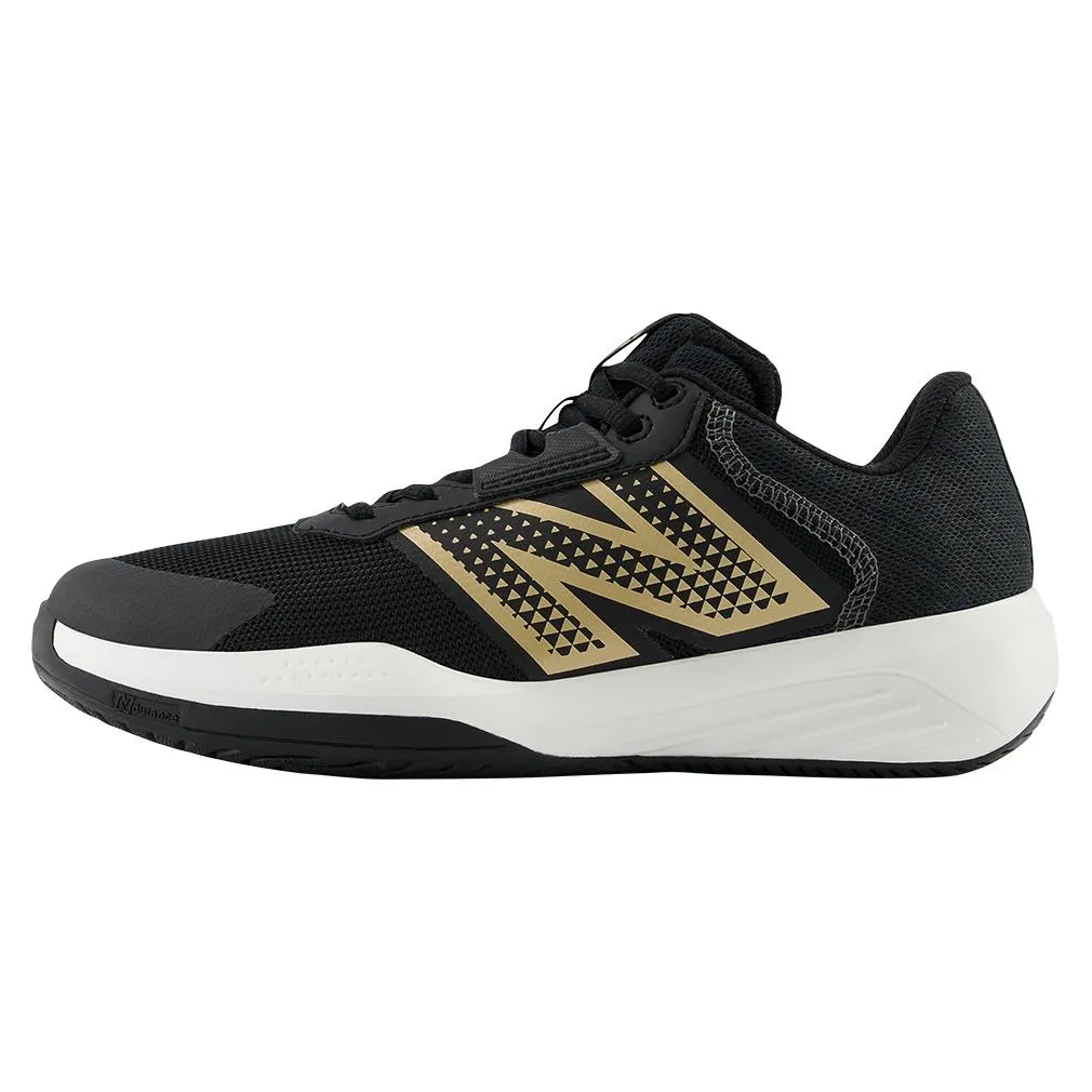Women's 696v6 D Width Tennis Shoes Black and White