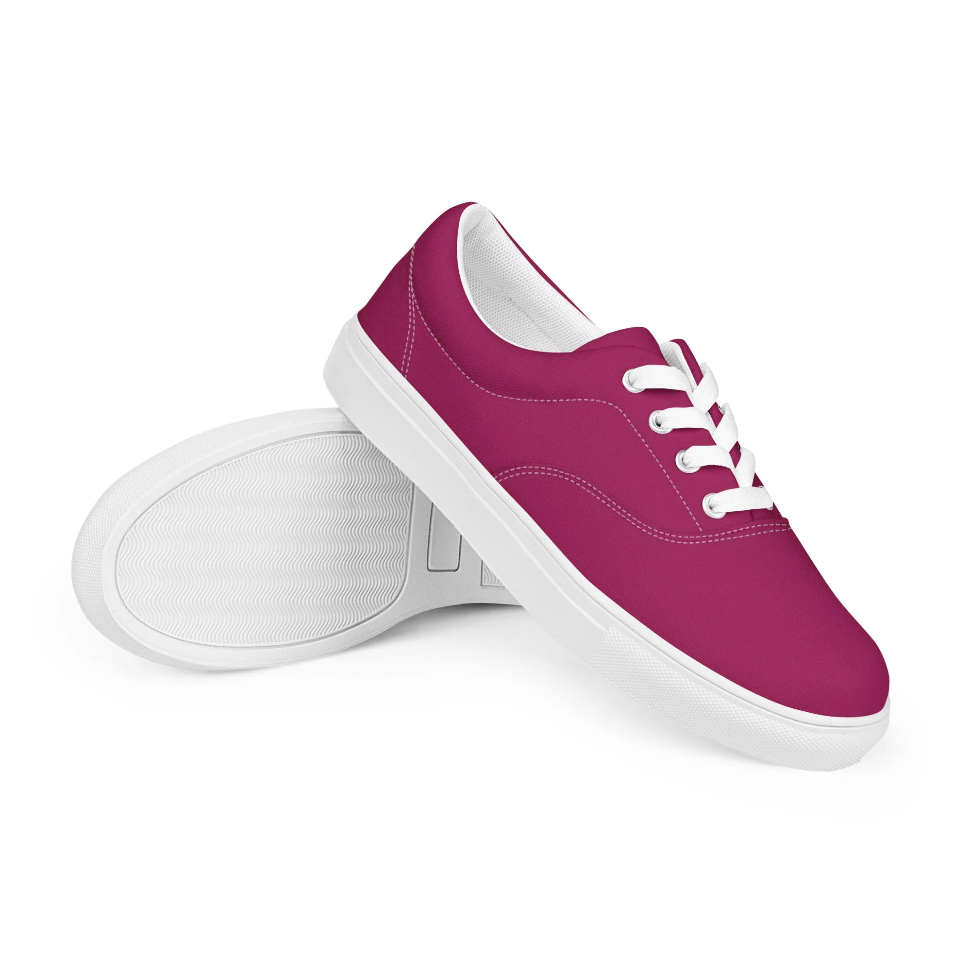 Women’s Berry Purple lace-up canvas shoes