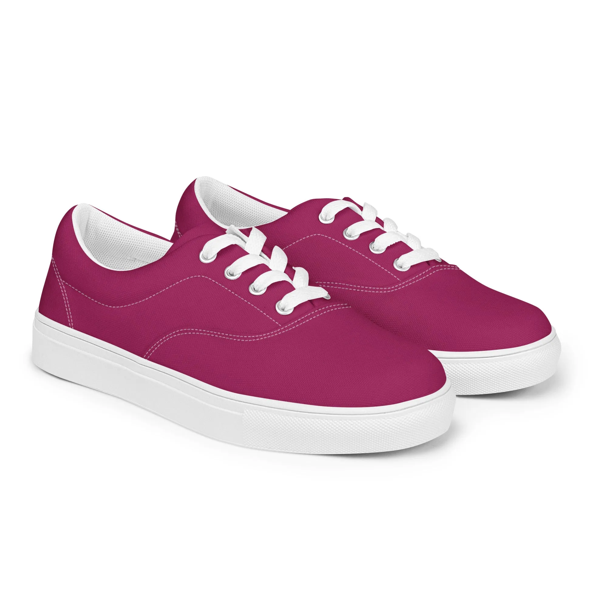 Women’s Berry Purple lace-up canvas shoes